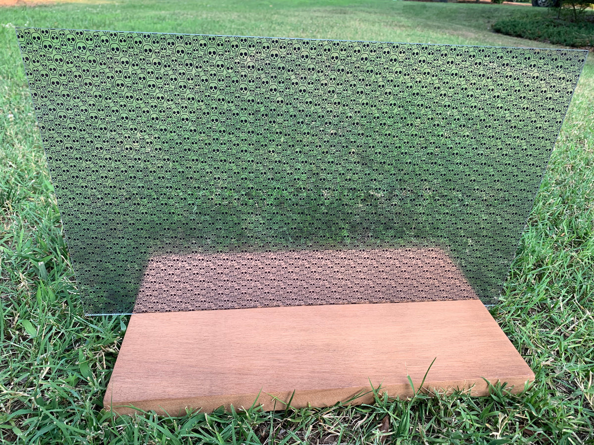 PatternPly® Scattered Skull Cluster sheet showing the pattern