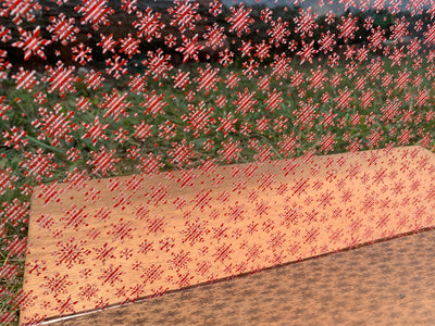 PatternPly® Scattered Candy Cane Snowflakes