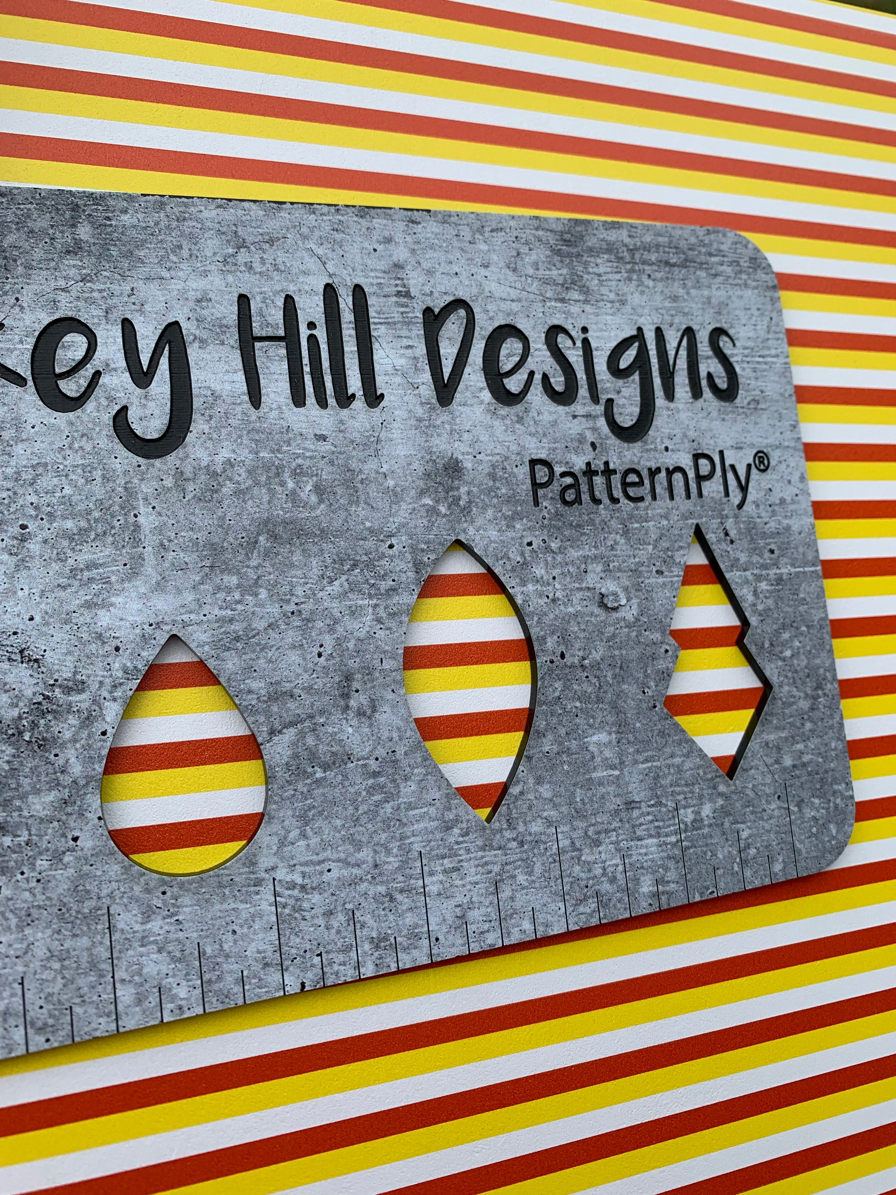 PatternPly® Full Coverage Micro Candy Corn Stripes sheet showing the pattern