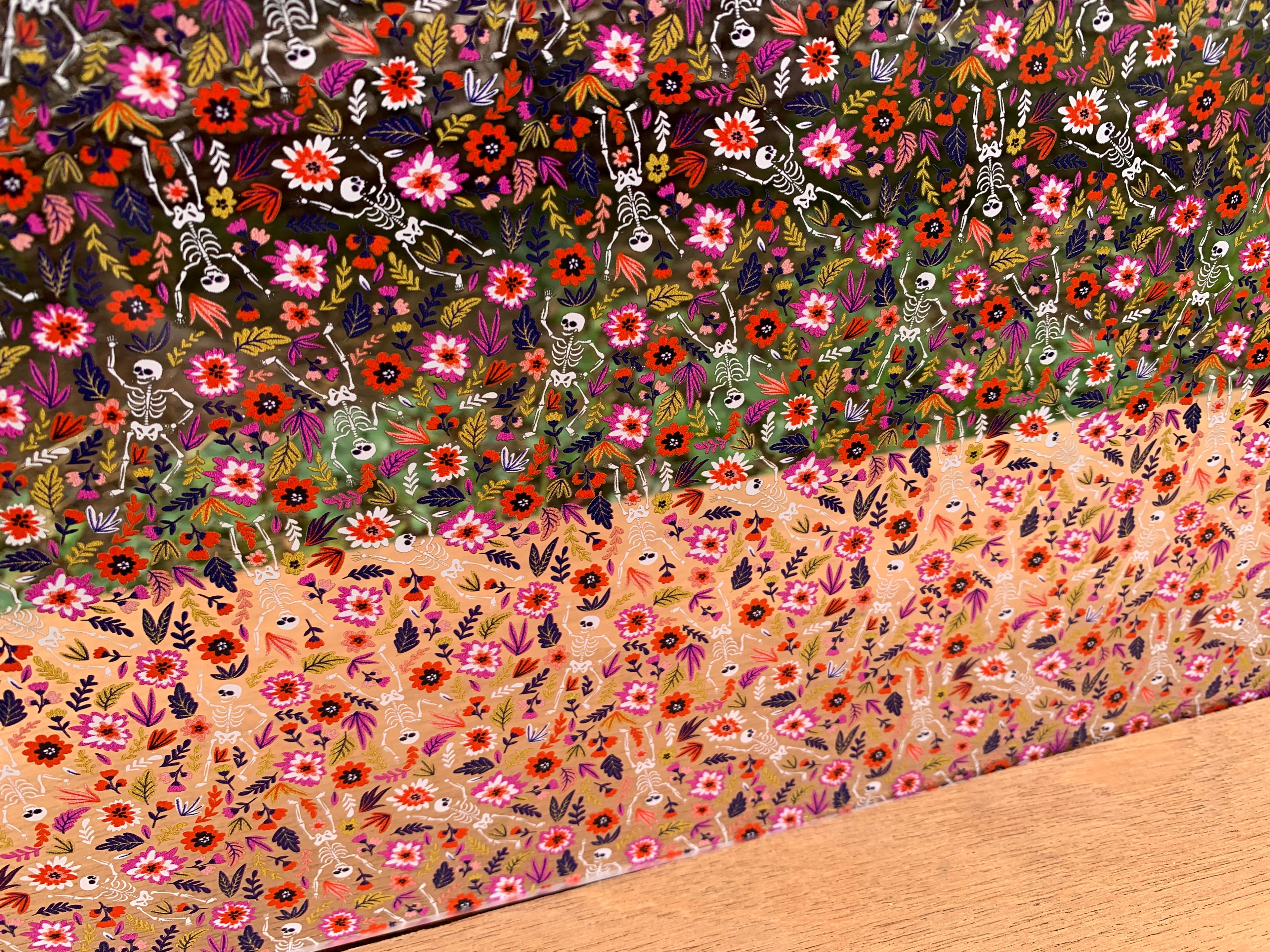 PatternPly® Scattered Skeletons and Flowers product photo 2
