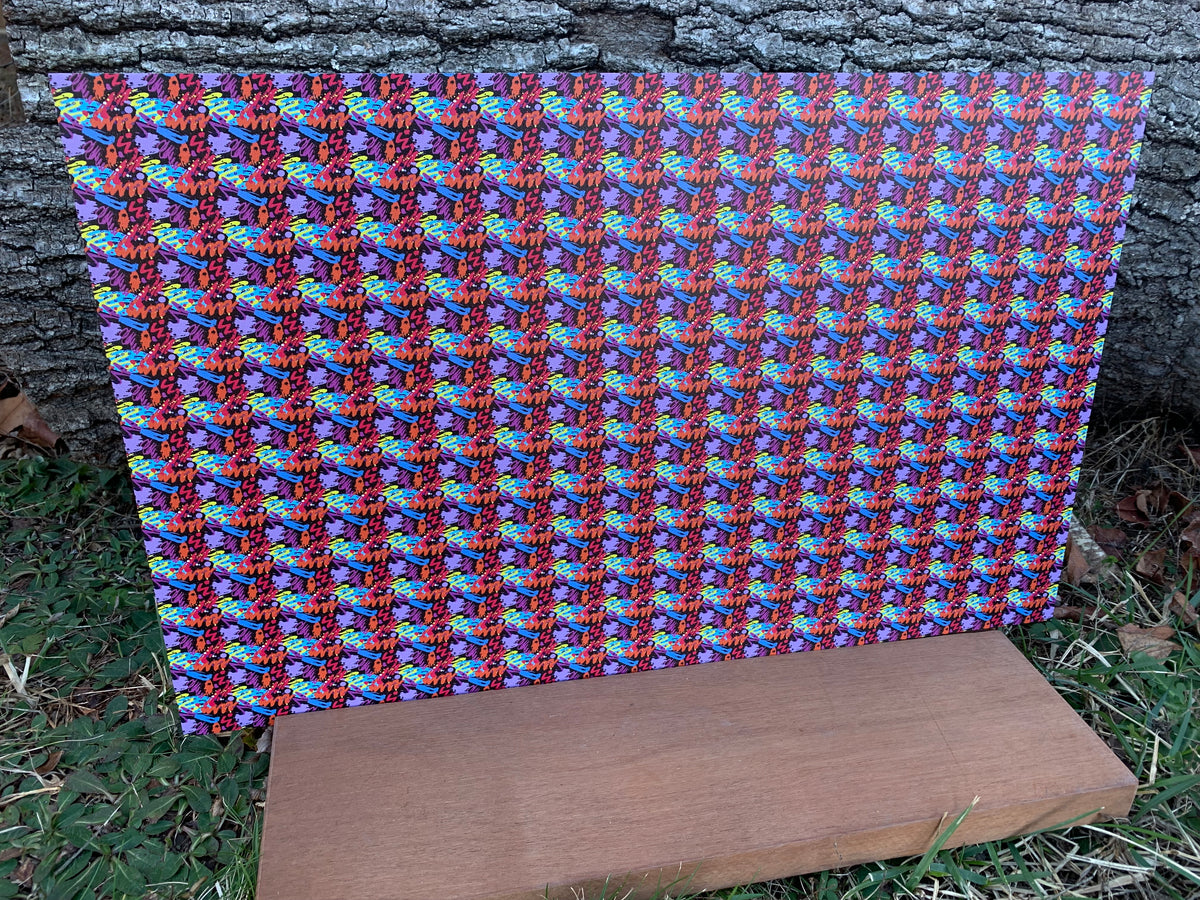 PatternPly® Full Coverage Neon Squiggles sheet showing the pattern