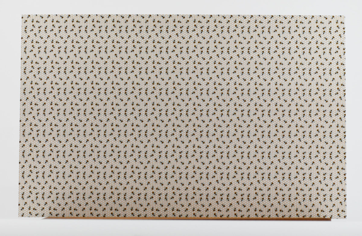PatternPly® Full Coverage Micro Bees with White Background sheet showing the pattern