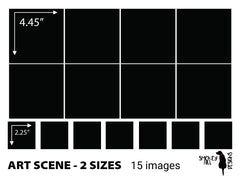 2 Sizes art scene size layout: 4.45